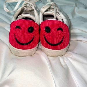 Lola Cruz smiley face sneakers
